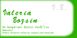 valeria bozsin business card